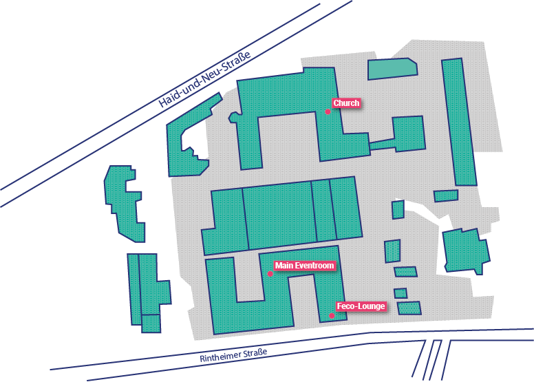 Map of the location and the different event rooms